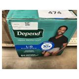 Depend mens underwear L 84 ct