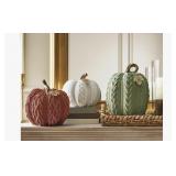 Set of 3 decorative pumpkins
