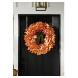 30in Birch leaf wreath w/ bow