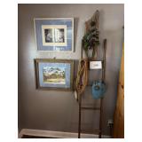 Ladder- powder horn-rope- canteen-pictures lot