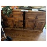 2- Wooden end stands 2ftWx16inDx2ftH