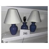 3- Blue table lamps