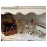 Manicure pcs- batteries- candle holders- perfume
