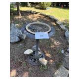 Metal bird bath