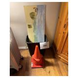 Trash can- picture- cones lot