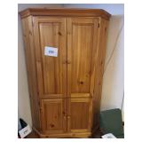 4 Door pine corner cabinet  6ftHx50inWx34inD