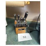 Calphalon 14 pc knife set & holder