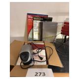 Pencil sharpner- cards- books lot