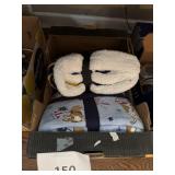 Misc box lot- new blankets