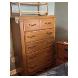 3-pc Oak bedroom suite  doublebed  NO BEDDING
