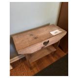 Pine heart decorated stand