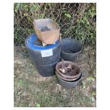 Planters & barrel lot