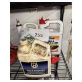 Weed spray- chain saw oil lot