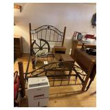 Double metal/wood bed