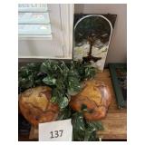 2- Wall vases- stained glass pc lot