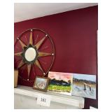 3- Paintings- wall mirror