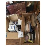 Misc 2- box lot- frames-pet care lot