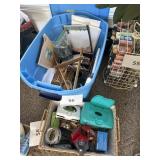 Blue tore- basket- craft & office items