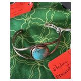 Sterling braclet with blue stone