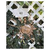 Metal yard sun decor