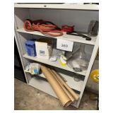 2- Metal book shelving units & contents