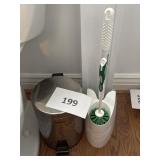Small SS trash can- plunger set