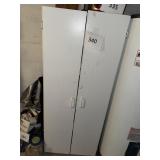 2 Door white cabinet 58inHx24inW12inD
