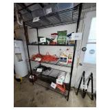 Black metal 5 shelving unit