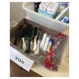 2-Misc box lot- brushes- soap lot