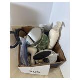 Mirror-razor-misc box lot