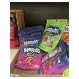 Nerds gummy clusters 1-8 oz Nerds juicy 7-4.5oz