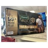Depend mens underwear L-XL 20 ct