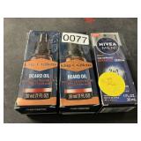 Beard oil 2-1 fl oz Nivea men serum 1 fl oz