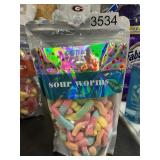 Sour worms 3-16 oz