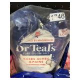 Dr Teals epsom salt 1-6lb -bag is opened