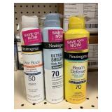 Neutrogena sunscreen 6 cans lot