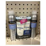 Neutrogena sunscreen 2 cans 2 tubes lot