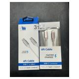 JW 6ft Cable USB-C connector 2 ct