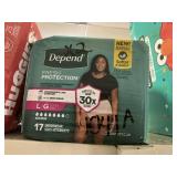 Depend womens underwear L 2-17 ct