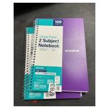 College Ruled 2 subject notebook 2 ct