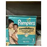 Pampers 96 diapers size 1