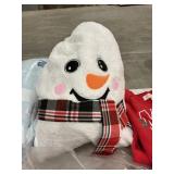Snow man draw string  bag