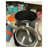 3 pc Pan set 1 lid - used- dirty