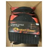 Heat Logic thermal knit hat black   3 ct mens