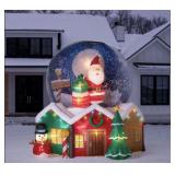 Pre-lit inflatable snowglobe