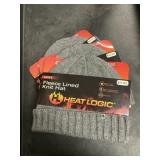 Heat Logic fleece lined kint hat 3 ct