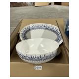 Oval platter- large bowl set