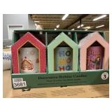 Decorative holiday candles set of 3