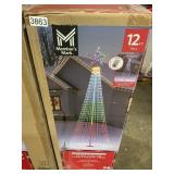 12ft tall Multicolor lightshow tree