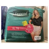 Depend womens underwear XL 15 ct